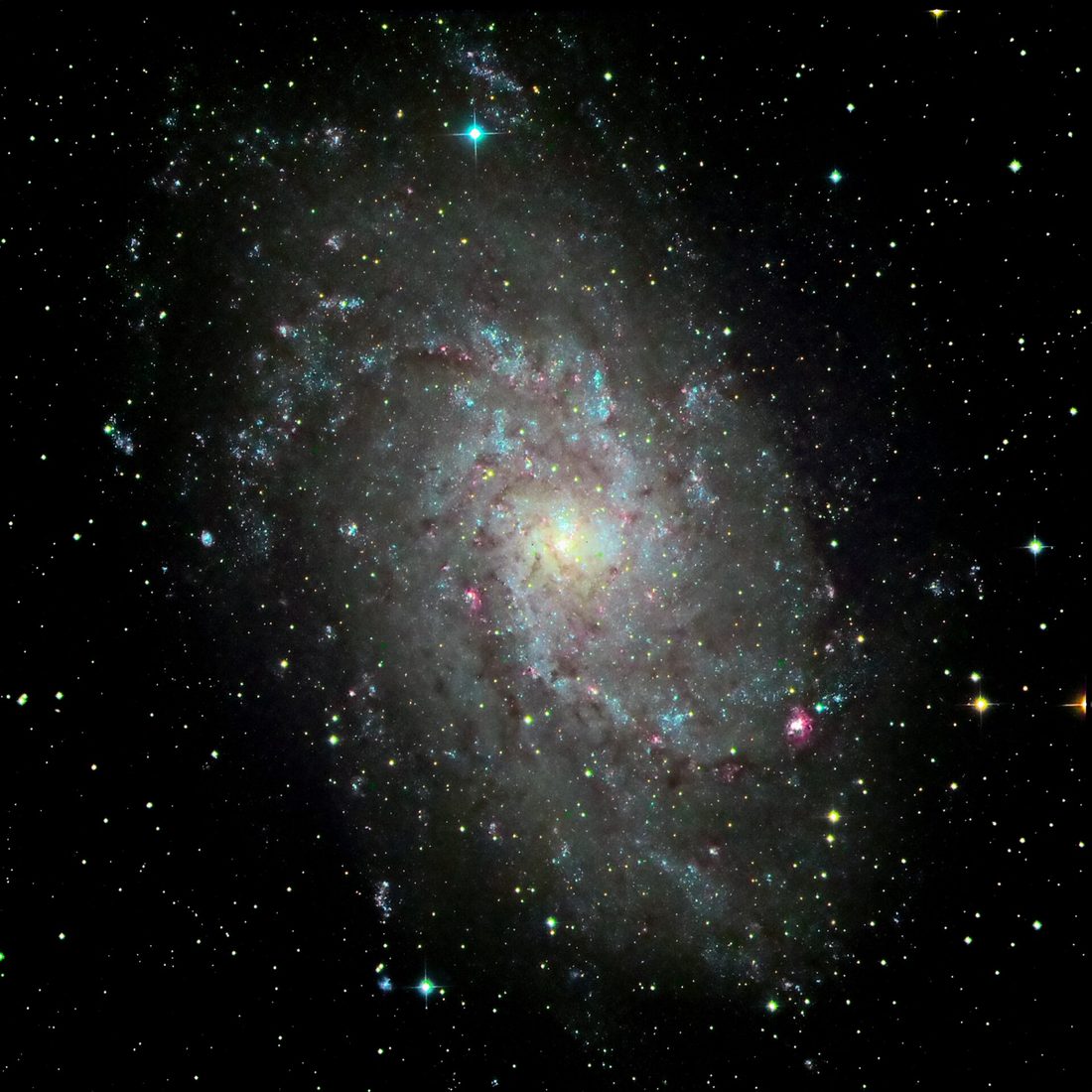 The Triangulum galaxy (Messier 33), a large face-on nearby spiral and a classic IRAM 30m target.